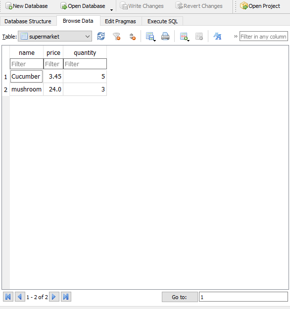 DB Browser for SQLite — Browse Data