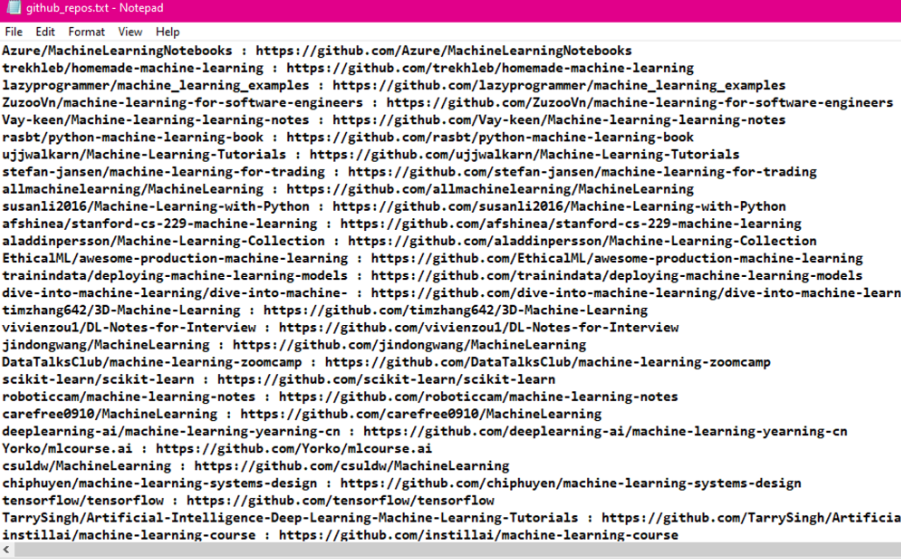 Saving Data to .txt file — Screenshot by author