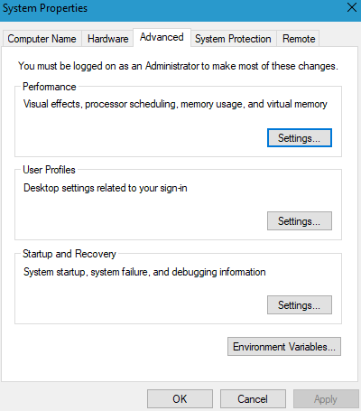 Edit the system environment variables — Screenshot by author